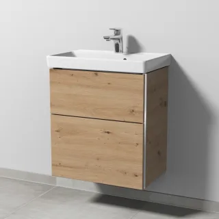 Sanipa 3way Waschtischunterbau zu Villeroy & Boch Avento Waschtisch mit 2 Auszügen, Eiche Natural-To BR62085
