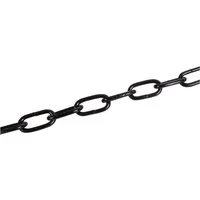 Stahlkette Kette mit Japanlack überzogen schwarz 250 cm x 5 mm