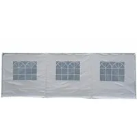 DEGAMO Pavillonseitenteil PALMA, 1x Seitenteil, 600cm, PE weiss, mit Fenstern
