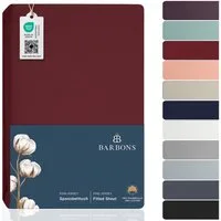 BARBONS Spannbettlaken Jersey Bettlaken, 145 g/m² Spannbetttuch, bis zu 25cm Höhe, Topper, Jersey aus 100% Baumwolle, Gummizug: rundum, (1 Stück), Rundumgummi, Atmungsaktiv