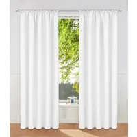 OTTO home Vorhang Raja, Gardinen mit Kräuselband, Vorhänge Wohnzimmer (2 St), Kräuselband, blickdicht, Polyester, 2er-Set, Bestseller, einfarbig, modern, pflegeleicht, Mikrofaser