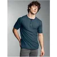 Trigema T-Shirt TRIGEMA T-Shirt mit Knopfleiste DELUXE Baumwolle (1-tlg)