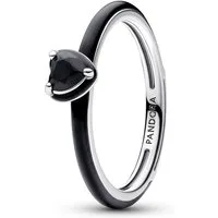 Pandora Silberring DamenSilber Schwarzes Chakra Herz