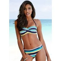 Venice Beach Bandeau-Bikini mit Streifen