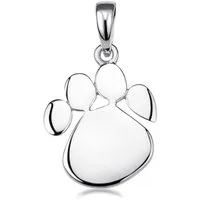 Materia Kettenanhänger Tier Pfote / Hundepfote Silber KA-200, 925 Sterling Silber, rhodiniert
