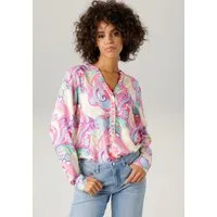 Aniston CASUAL Schlupfbluse mit pastellfarbigem, grafischen Druck