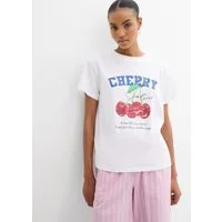 bonprix T-Shirt lässiger Schnitt, aus reiner Baumwolle, Kurzarm-Design