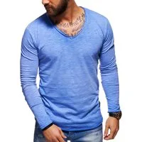 Style-Division Longsleeve SDJOLIET Basic V-Neck im Oversize-Look