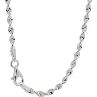 HOPLO Silberkette Silberkette Kordelkette Halskette 2,5 mm massiv 925 Silber, Made in Germany