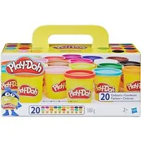 Play-Doh Knete Play-Doh Super Colour Set mit 20 Dosen Modelliermasse (20-tlg)