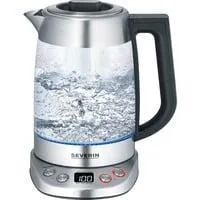 Glas Tee-/Wasserkocher Deluxe WK 3480 edelstahl/transparent, 1,7 Liter