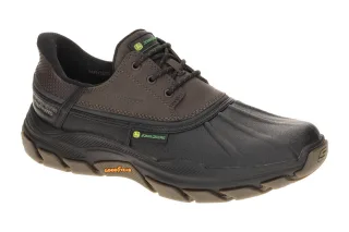Skechers 256002 CHBK RESPECTED-TANZIER Slipper Herrenschuhe Schwarzbraun