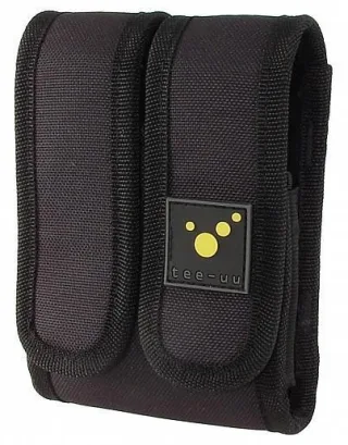 Lampen- und Multitool-Holster | tee-uu | TWIN | schwarz | 2 separate Fächer | Elastikschlaufen | Gürtelschlaufe | hochkant oder quer tragbar