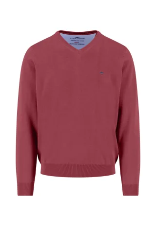 FYNCH-HATTON - V-Neck, Superfine berry - Gr. - XL