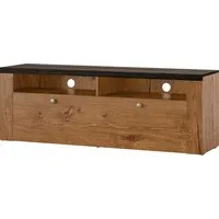OTTO home Lowboard Larona, zeitloses TV Board mit 1 Klappe und 2 offenen Fächern, Breite 140 cm, Fernsehbank, viel Stauraum, dekorative Rahmenoptik