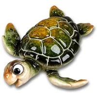 formano Dekofigur Schildkröte Harry mit Magnet grün 8 cm - Kunststein - glänzend (1 St)