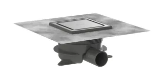 Hansgrohe Komplettset Punktab.RainDrain Spot Plus 150x150 mm edelstahl gebürstet , 56225800 56225800