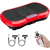 TLGREEN Vibrationsplatte Größe 68x38x14/59x34x13cm,Bis 120KG, 200,00 W, 120 Intensitätsstufen, (mit Trainingsbandern, Ganzkörpertraining zu Hause), Ultra leisem Motor, Fernbedienung, Seitliche Transporträder
