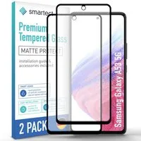 smartect Displayschutzglas Schutzglas Panzerfolie Full Screen Matt für Galaxy A53 5G, Set, 2 Stück, Schutzfolie Glasschutz Bildschirm