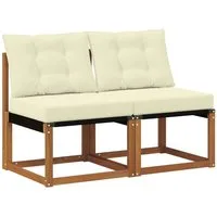 vidaXL Sofaelement 2 Stück Outdoor Mittelsofa (2 St)