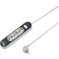 Sygonix 3fach Steckdosenleiste m. Schalter, 2 x USB SY-4755366 Steckdosenleiste, mit Schalter, mit USB, erhöhter Berührungsschutz, Power Delivery