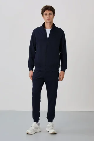 Herren-Fleece-Sweatshirt-und-Hosen-Set