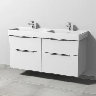 Sanipa 3way Waschtischunterbau zu Laufen Pro S Waschtisch mit 4 Auszügen, Weiß-Soft UM77143
