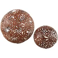 Posiwio Dekokugel 2er Set Dekokugel mit Blütenmuster (2 St., 2 tlg), 2er Set, Blütenkugel
