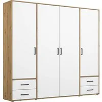 rauch Drehtürenschrank Kleiderschrank Schrank Garderobe Wäscheschrank VOYAGER (in 3 verschiedenen Ausstattungen BASIC/CLASSIC/PREMIUM) mit 2 modernen Griffvarianten, mit Außenschubladen MADE IN GERMANY