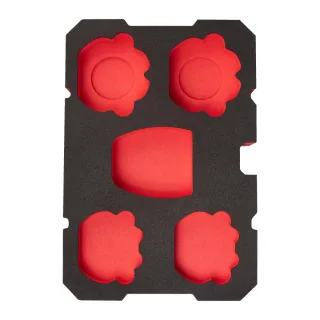 Milwaukee Leere 4x Ringbacke und RJ-Adapter PACKOUT Schaumstoffeinsatz - 4932498248