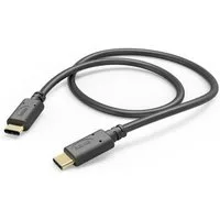 Hama Schnellladekabel mit 2x USB-C Anschluss schwarz, 1 m, USB Standard 2.0 USB-Kabel, USB-C, (100 cm)