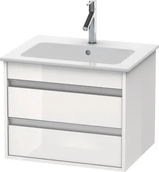 Duravit Ketho Waschtischunterbau wandhängend Weiß Hochglanz 600x475x480 mm - KT642802222 KT642802222