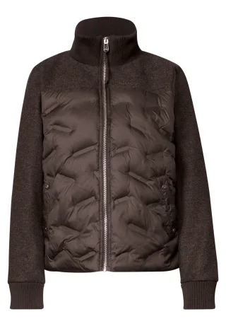 Street One - Strukturmix Jacke mit geklebter Steppung auburn brown - Gr. - 42