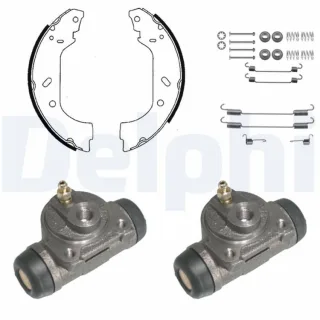 Delphi Bremsbacken vormontiert hinten Citroen Fiat Lancia Peugeot KP906