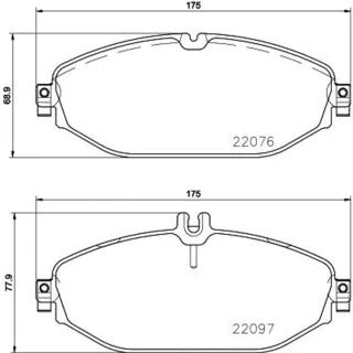 Hella Bremsbel?ge vorne Mercedes C-Klasse Cls E-Klasse 8DB355021-921