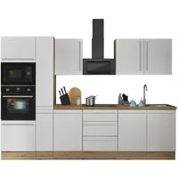 KOCHSTATION Küchenzeile Florida, Breite 300 cm, wahlweise mit E-Geräten,Softclose für Türen/Schubkästen