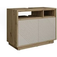 Vicco Waschbeckenunterschrank Beatrice, Cashmere/Artisan-Eiche, 80 x 64 cm mit 2 Türen (1-St)