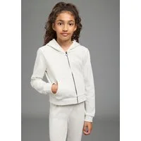 H.I.S Kapuzensweatjacke Kurzgeschnittene Sweatjacke mit Logoprint für Mädchen Für TEENS. Sweatjacke in modischer Kurzform und Zipper