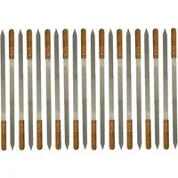 walexo Grillspieß Edelstahl Kebab Adana Grillspieße 600x23x2mm Holzgriff (20-St)