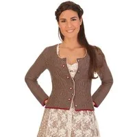 Spieth & Wensky Trachtenjacke Trachten Strickjacke - FANCY - jeansblau, nuss