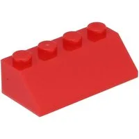 LEGO® 75 Stück Schrägsteine 2x4 mit 45°, Rot Spielbausteine