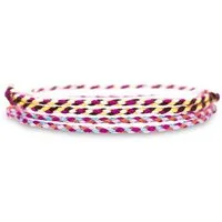 Made by Nami Fußketten Set Surfer Fußband 2er Set Boho Fußkettchen Baumwolle Damen & Mädchen (Set, 2), Unisex Verstellbar Wasserfest Geflochten