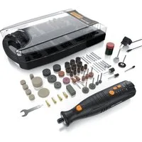 Brandson Multitool Multifunktionswerkzeug 8V, Drehwerkzeug mit 110-tlg. Zubehör Set, (110 St), zum Schneiden, Fräsen, Gravieren, Schleifen, Schärfen, Polieren