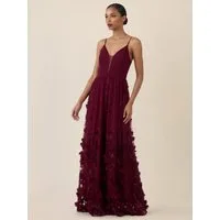 Apart Abendkleid mit 3D-Blüten und Tüllrock