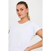 FREEQUENT T-Shirt FQJOKE bequem geschnitten, mit Ärmelaufschlag