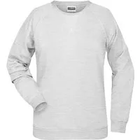 James & Nicholson Sweatshirt Damen Sweatshirt aus Bio-Baumwolle mit leicht tailliertem Schnitt 8021 Innen weich angeraut