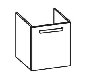 Artiqua 413 Waschtischunterschrank für Acanto 500636, Anthrazit Glanz, 413-WUT-K160-L-7065-51 413-WUT-K160-L-7065-51