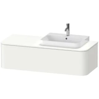 Duravit Happy D.2 Plus Konsolenwaschtischunterbau wandhängend Weiß Seidenmatt 1300x550x354 mm - HP49 HP4942R36360010