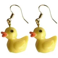 Metamorph Paar Ohrhaken Enten Ohrringe, Lustige und ausgefallene Ohrringe mit Haken aus Edelstahl