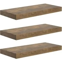 Woltu Wandregal, Set 3-tlg., Wandboard für Deko aus MDF Holz